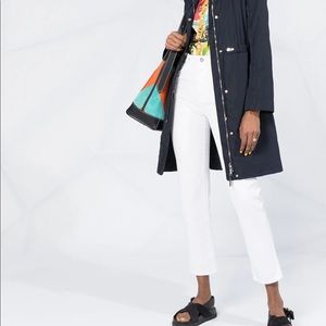 Moncler Crisp White Straight Leg Jeans